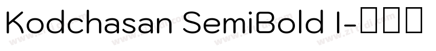 Kodchasan SemiBold I字体转换